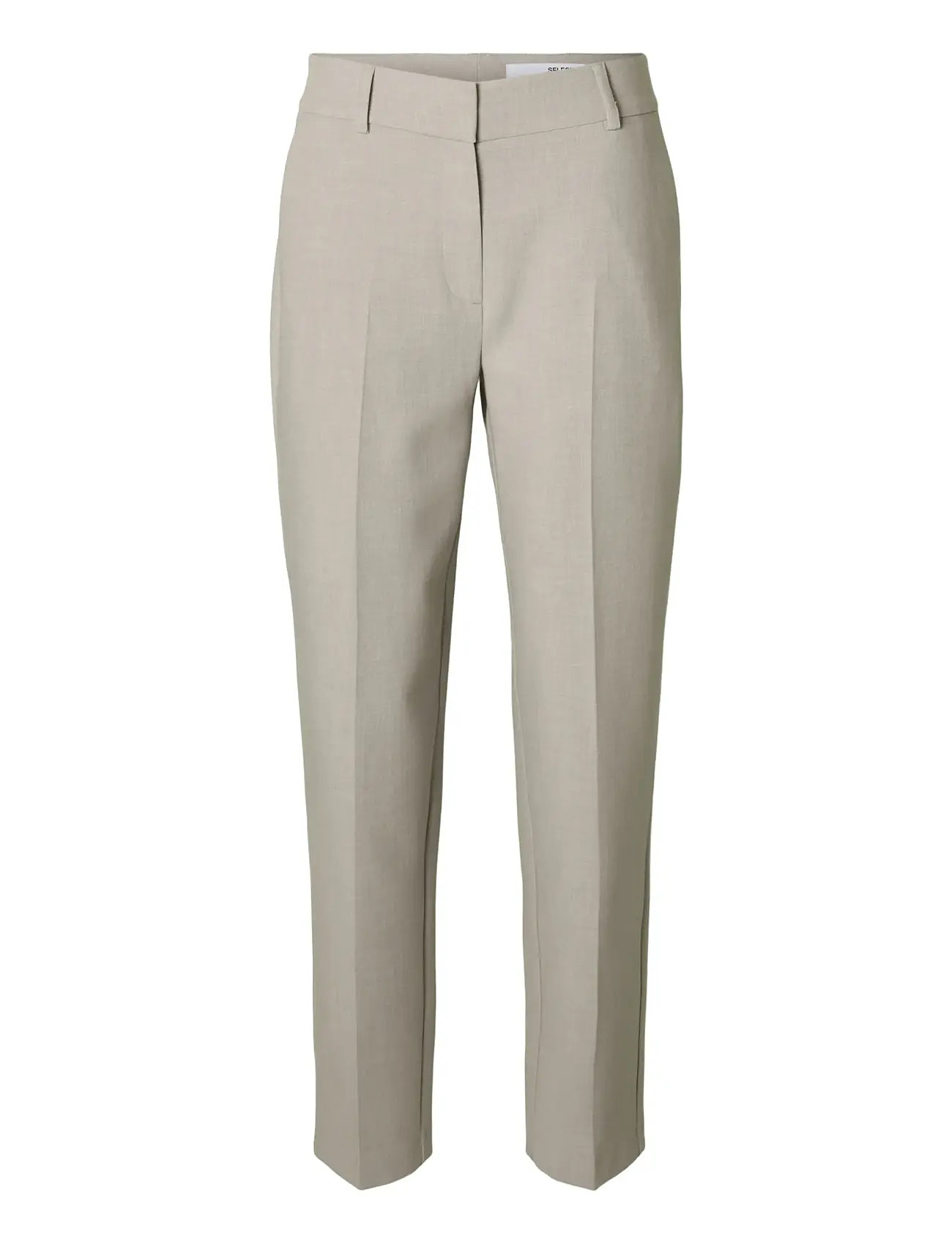 SELECTED Slfrita-Ria Mw Cropped Hose Mel Noos Beige - 40 - Damen