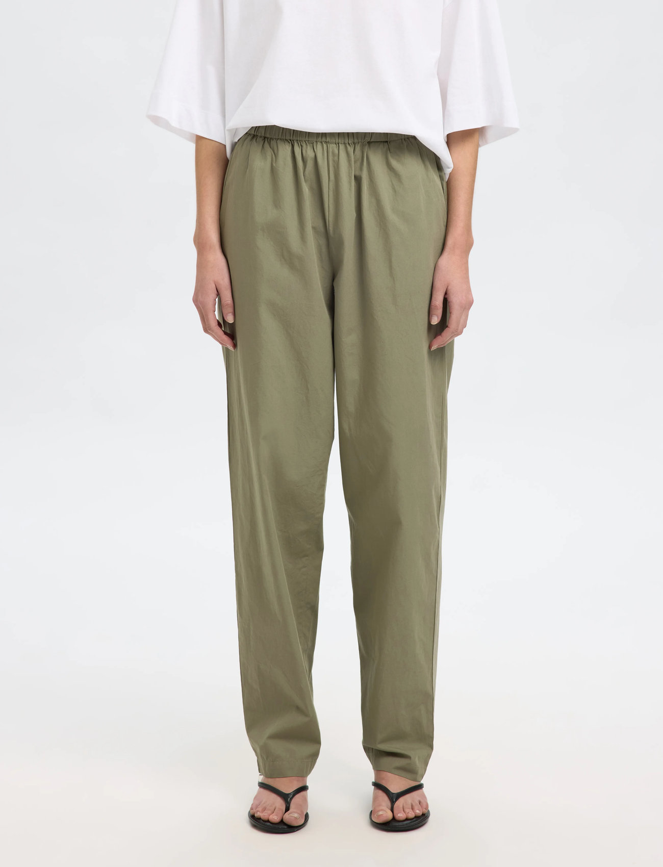 Selected Slfblair Hw Pant B, 34, Grey, Bukser > Lige Ben, Dame