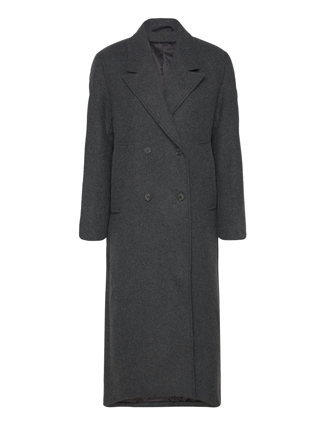 Slfjosephina Wool Coat Frakke Jakke Grey Selected Femme