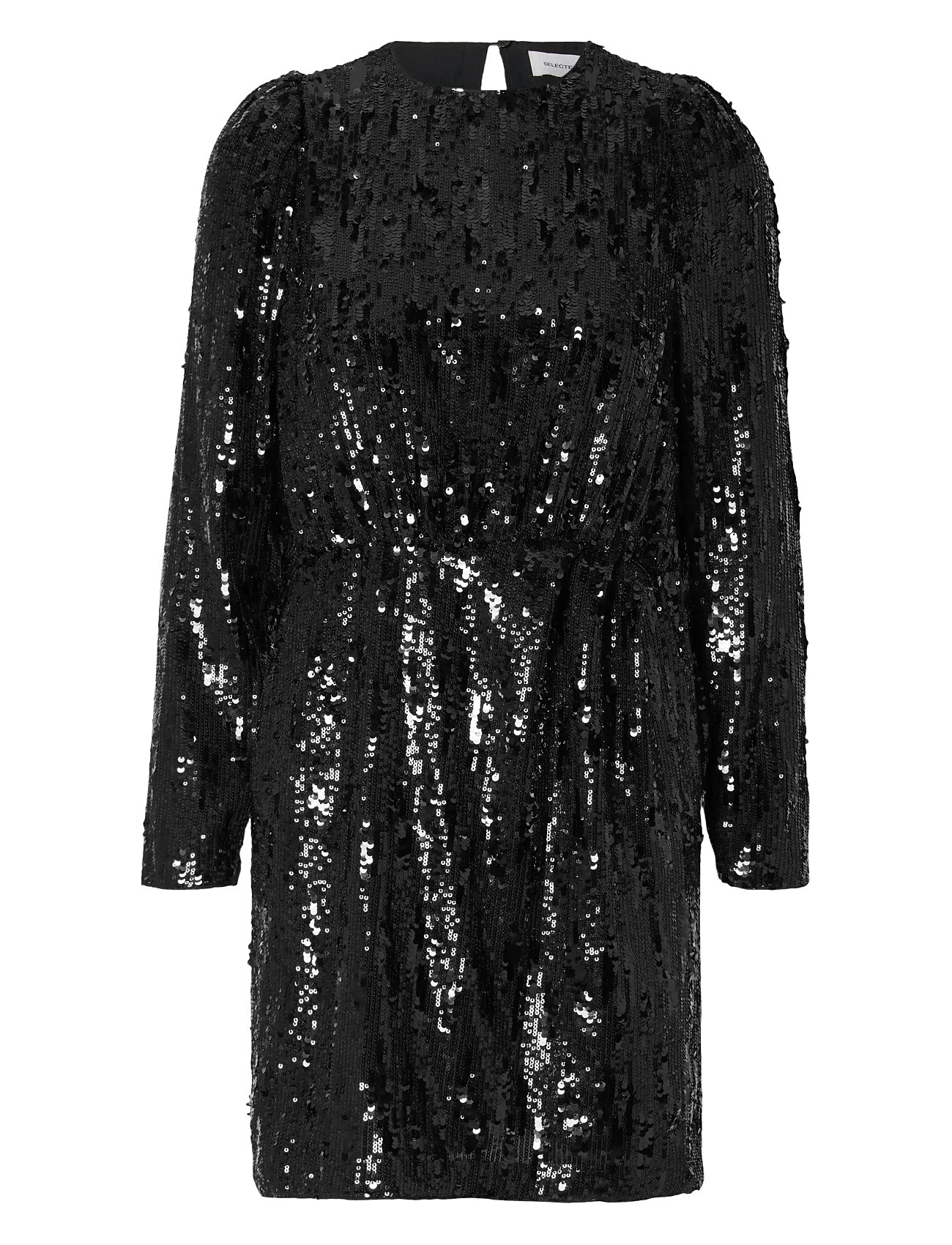 Slfari-Colyn Ls Short Sequins Dress B Kort Kjole Black Selected Femme