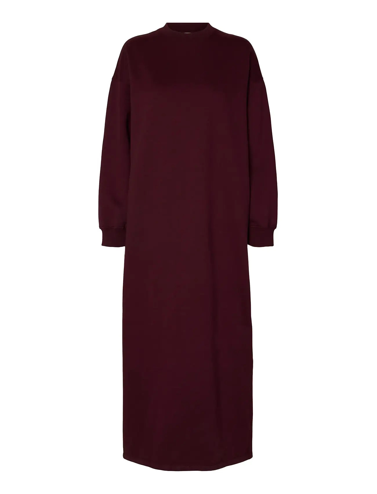 SELECTED Slfgia Ls Ankle Kleid Burgundy - L - Damen