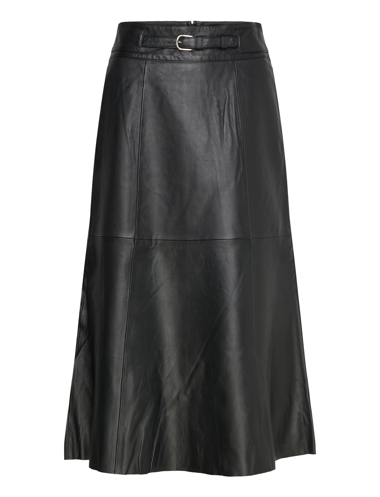 Selected Femme Slfella Hw Leather Skirt Svart