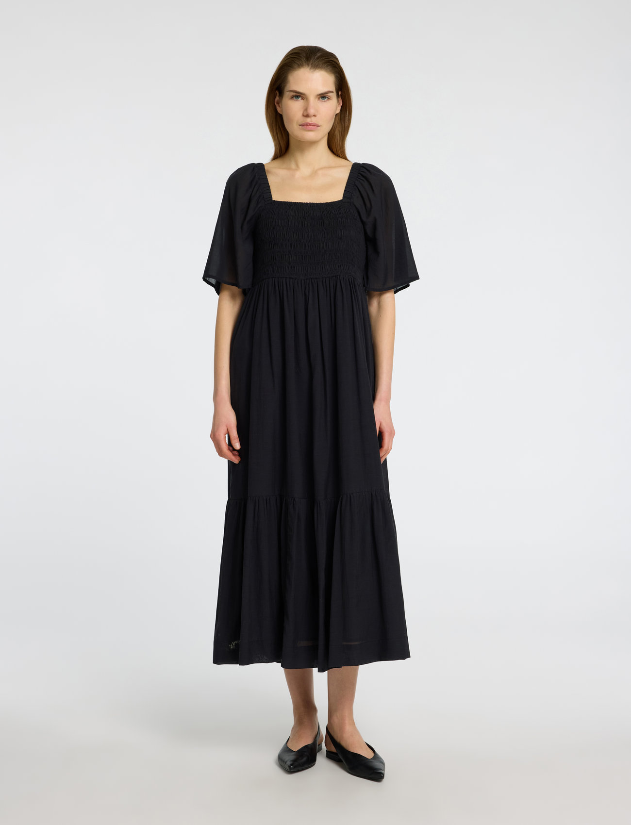 Selected Slfdora Ss Ankle Dress B, 40, Black > Dresses, Dame