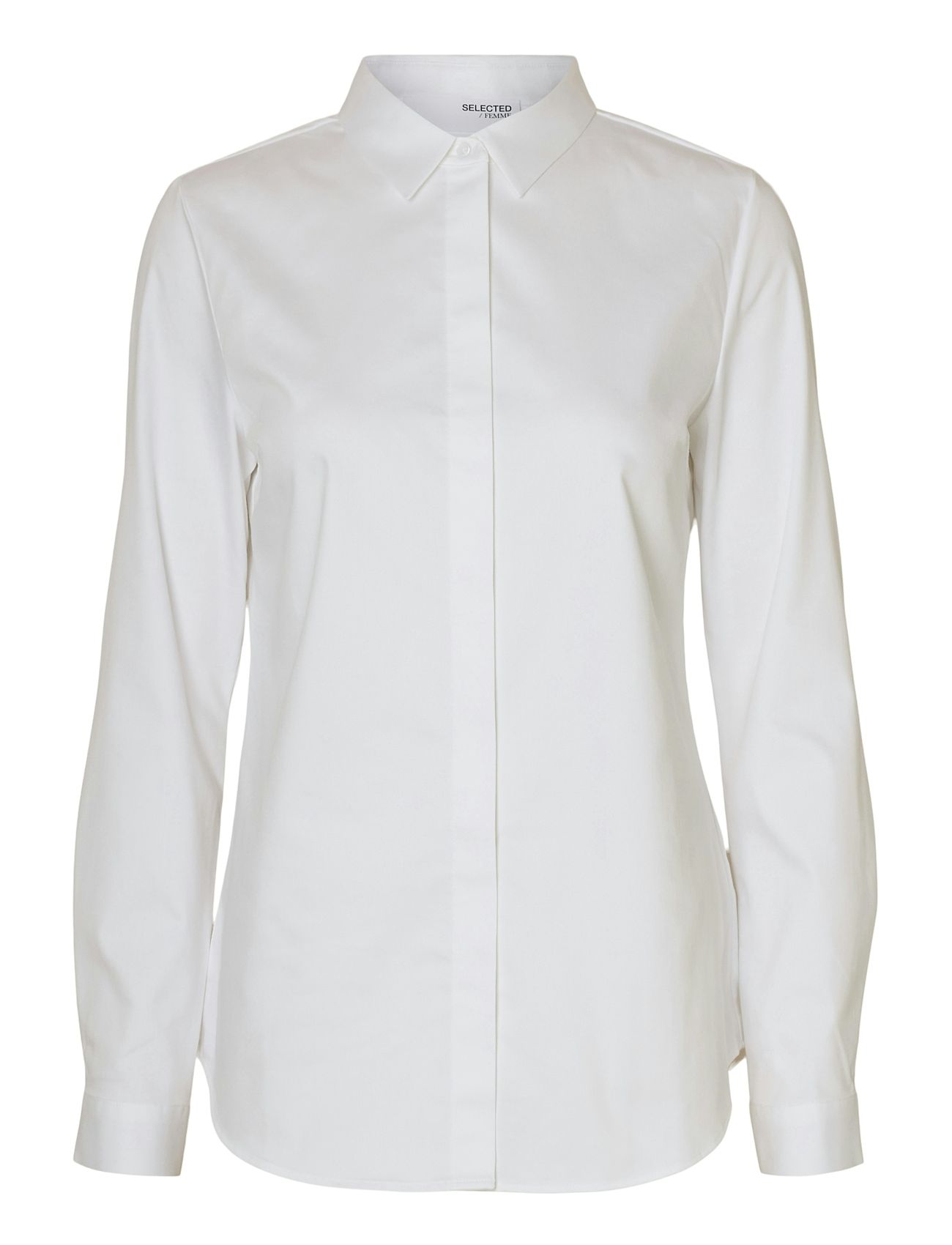 SELECTED Slwromie Ls Fitted Shirt Noos Weiß - 34 - Damen