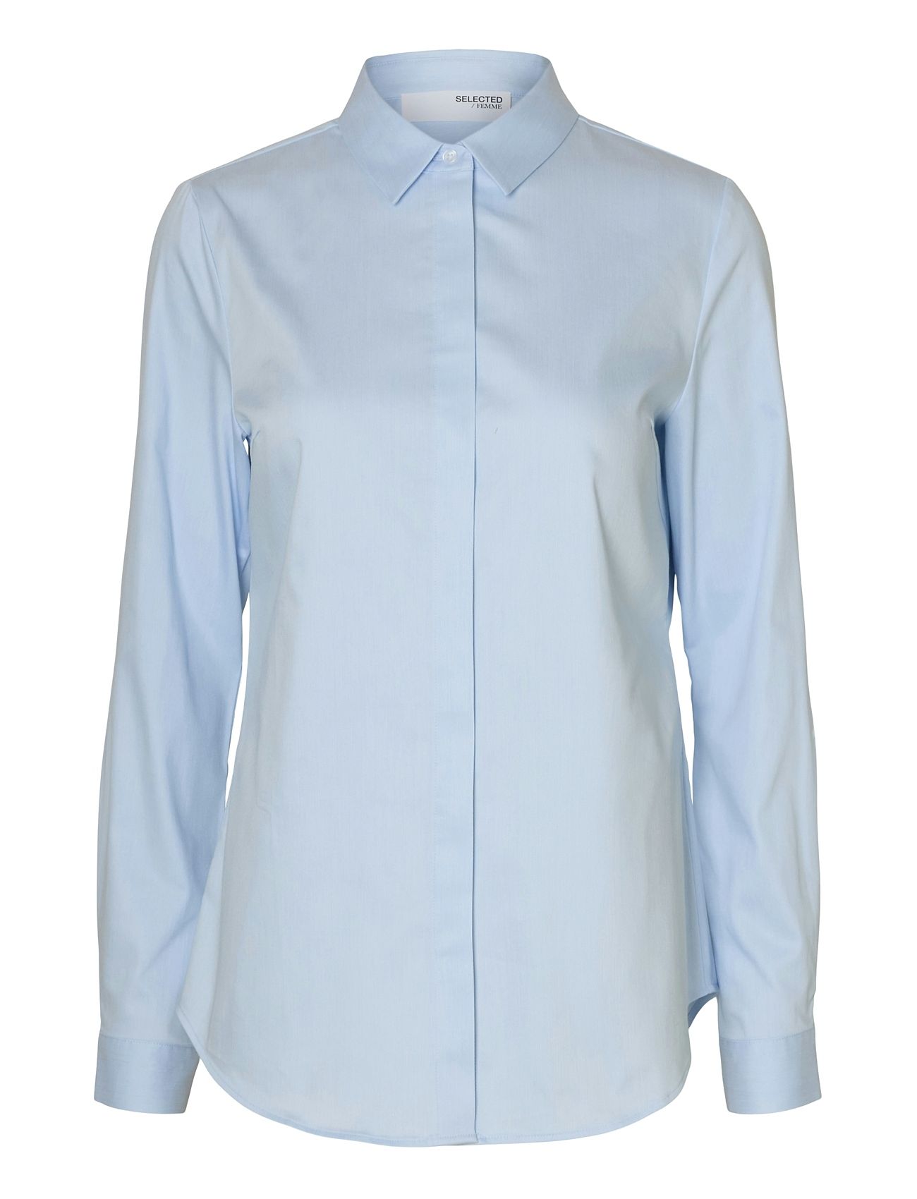 SELECTED Slwromie Ls Fitted Shirt Noos Blau - 40 - Damen