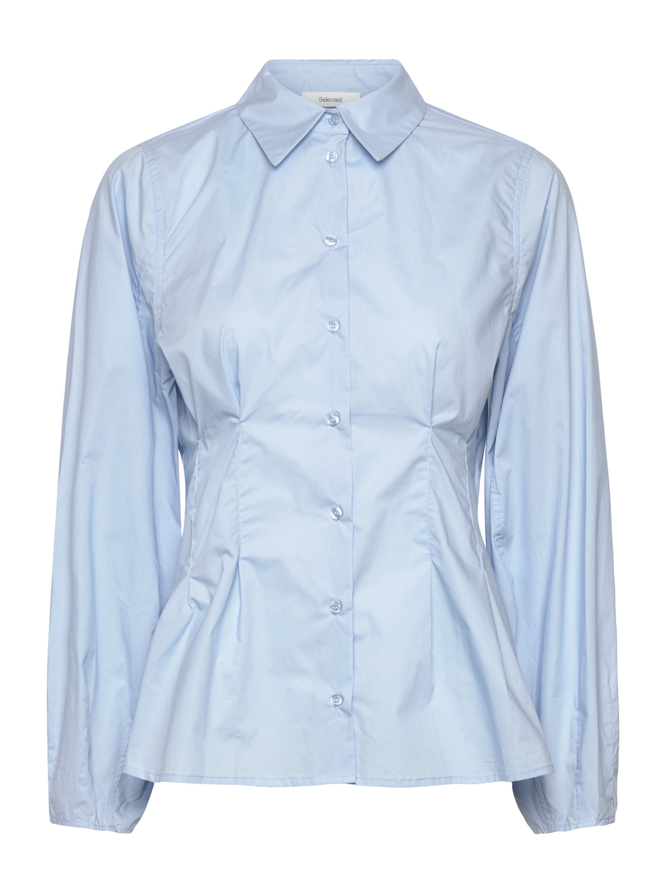 SELECTED Slfdelia Ls Fitted Shirt Ex Blau - 34 - Damen