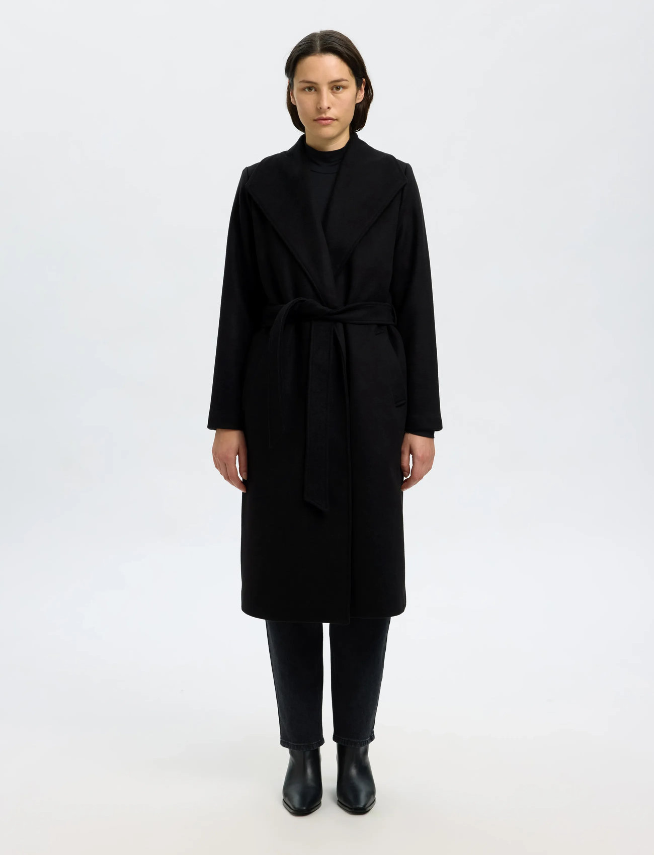 Selected Slfrosa Wool Blend Coat Noos