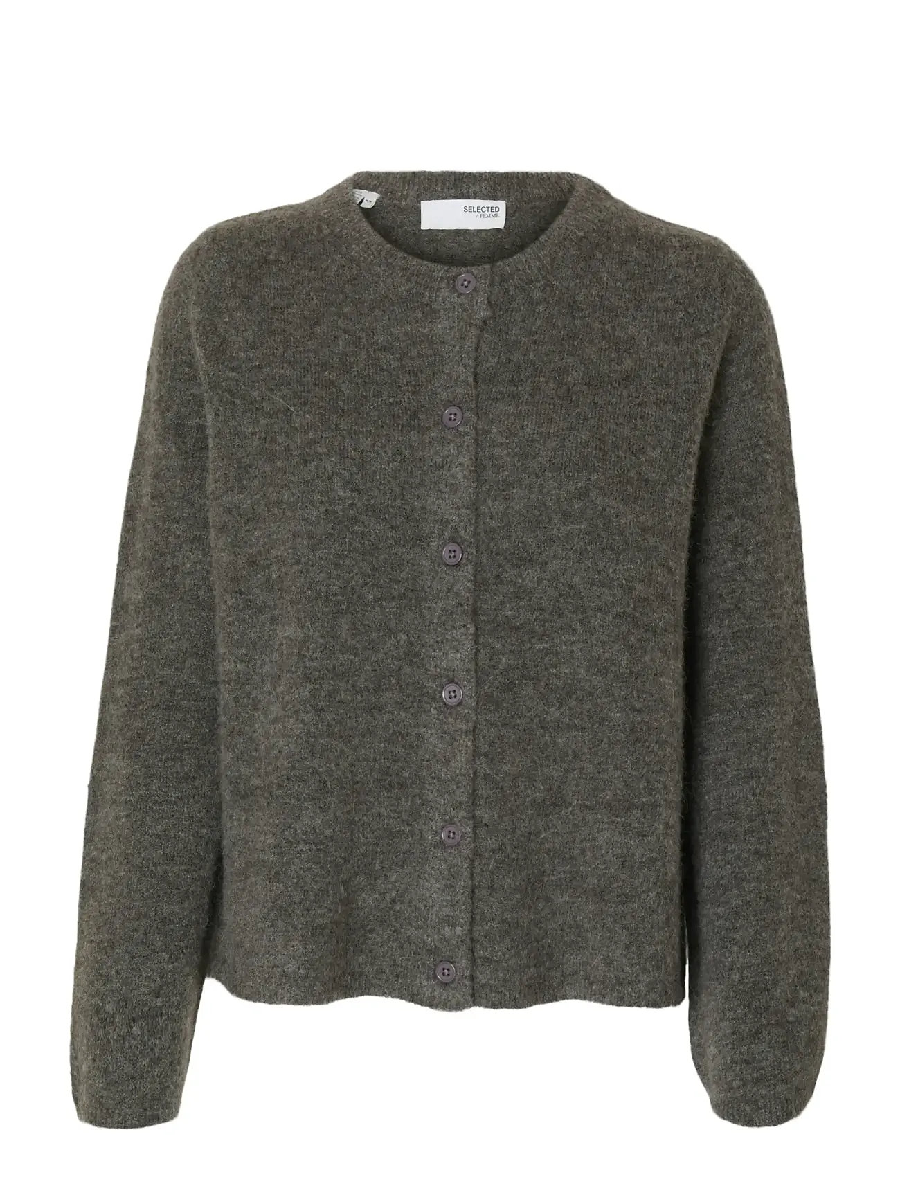 SELECTED Slflulu New Ls Knit Cardigan Noos Grau - L - Damen