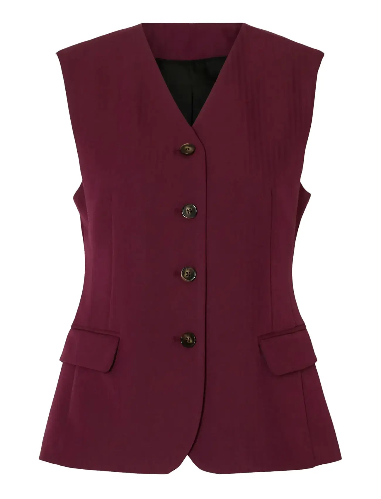 SELECTED Slffedora Vest Burgundy - 38 - Damen