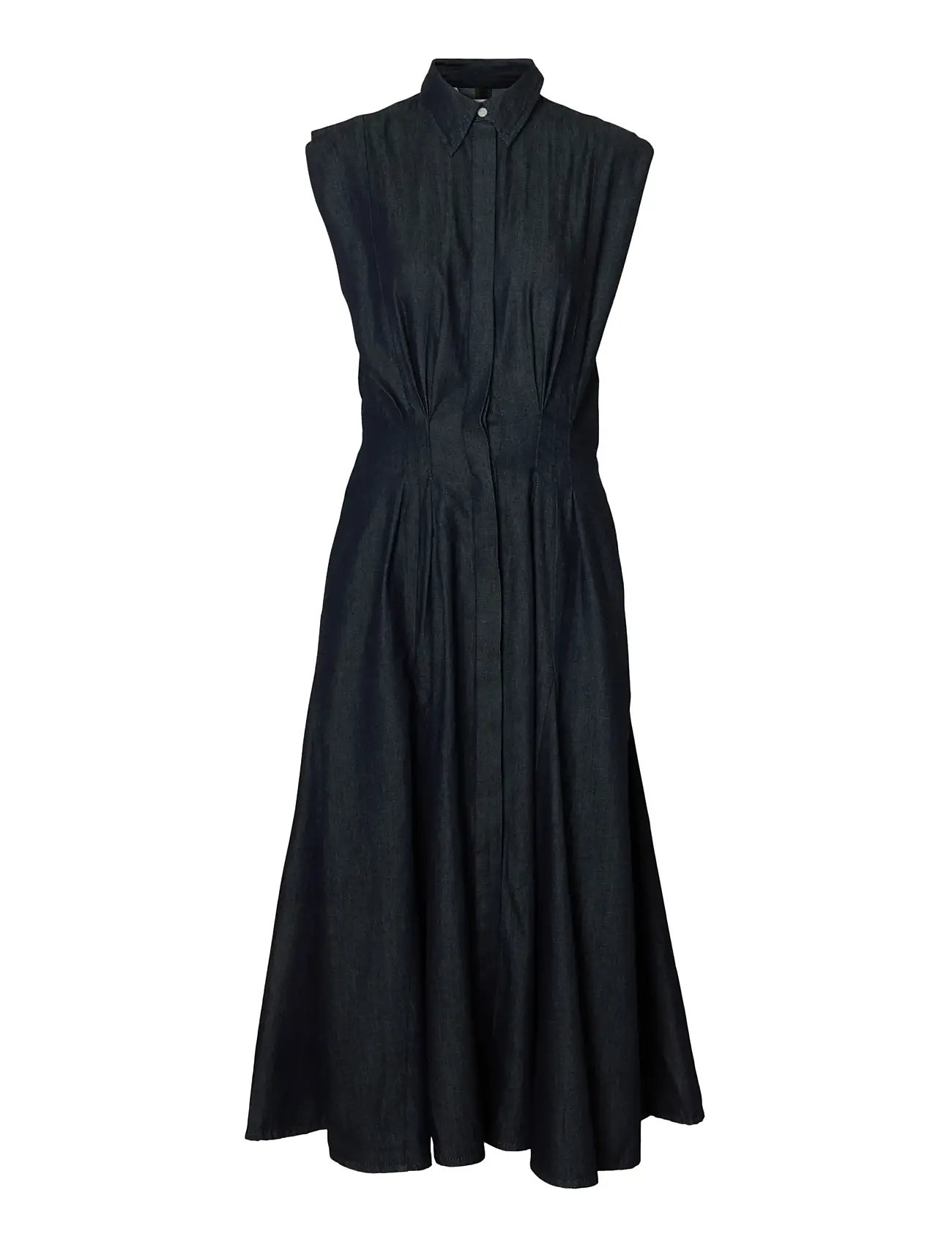 SELECTED Slfrillo Midi Denim Kleid Navy - 36 - Damen