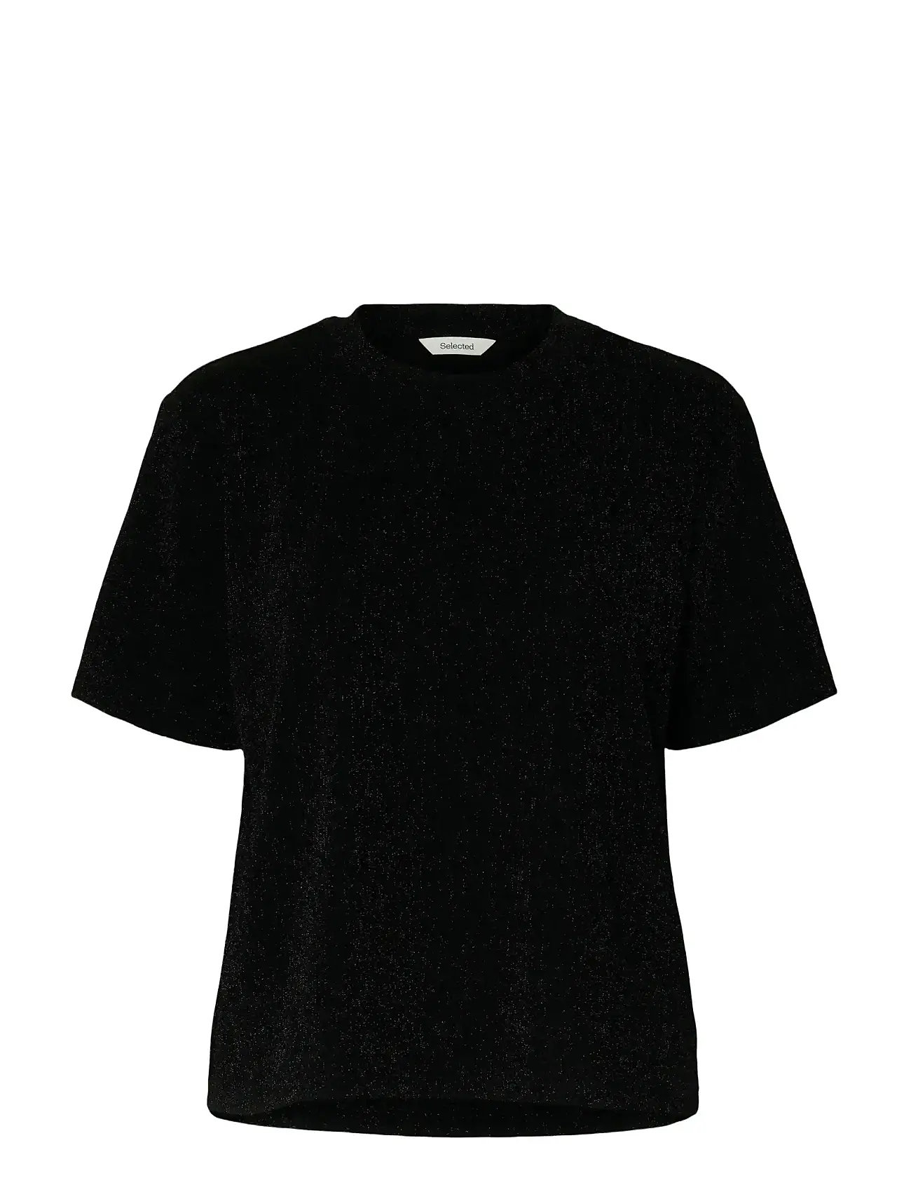 SELECTED Slfanja Boxy Tee Schwarz - XS - Damen