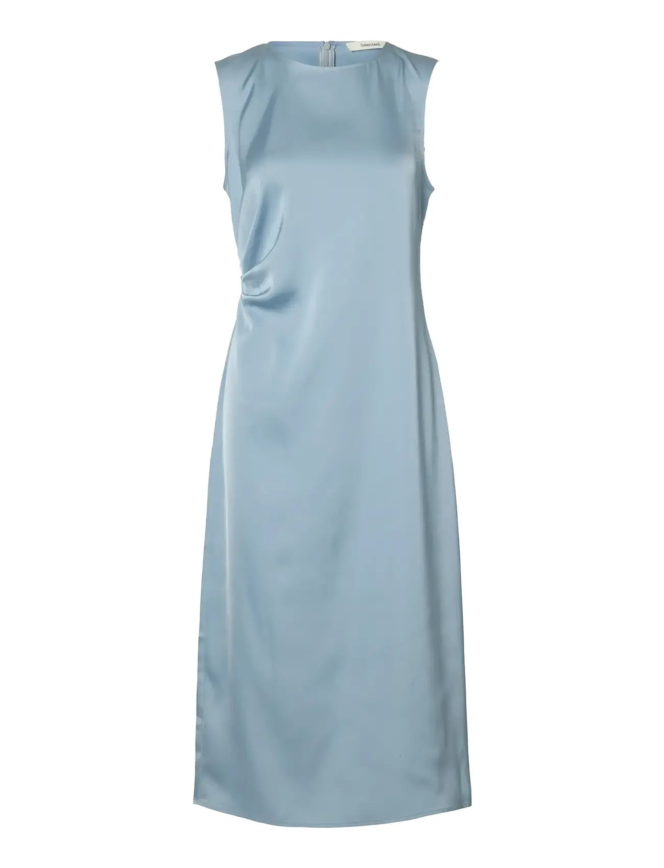 SELECTED Slfchloe Slim Sl O-Neck Midi Kleid Noos Blau - 42 - Damen