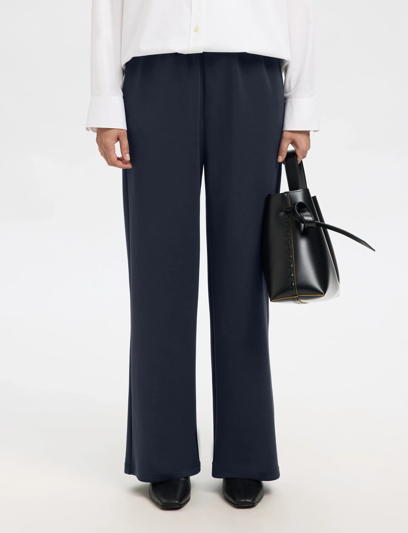 Selected Slftenny Relaxed Pants, XXL, Navy, Bukser > Brede Ben, Dame