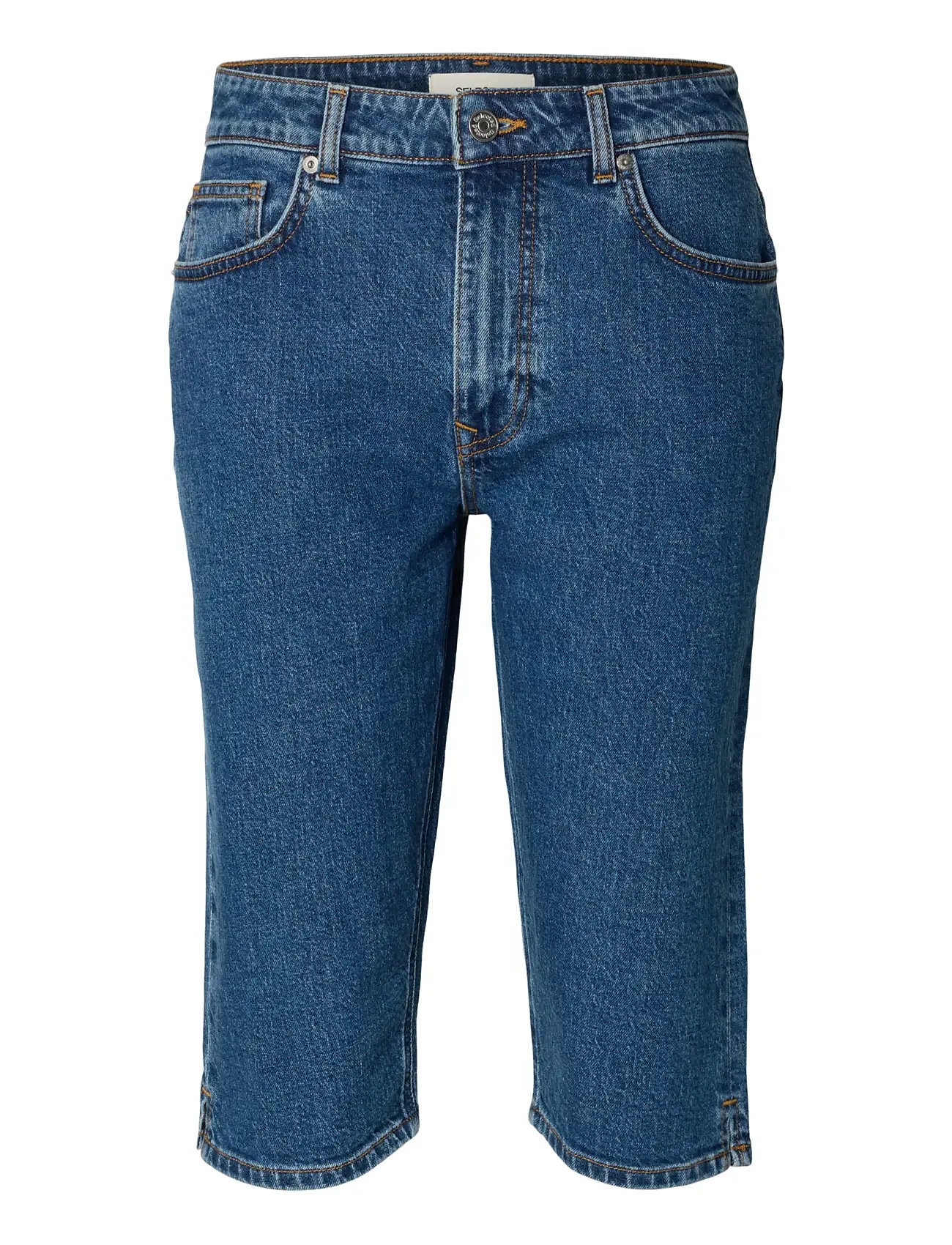 SELECTED Slfeva Mw Denim Capri Blau - 42 - Damen