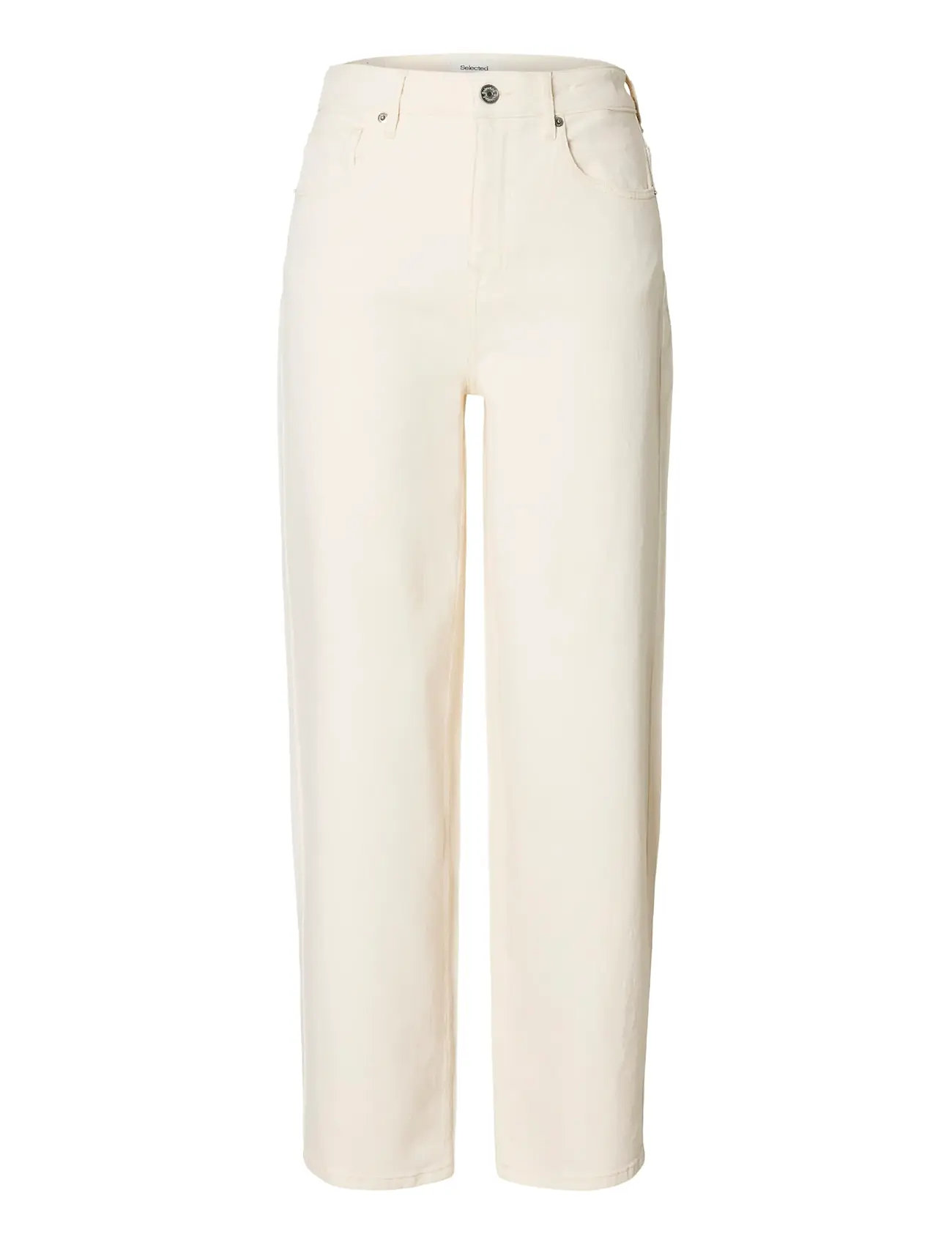 SELECTED Slfbarrel Ebba Hw Jeans Cream - 32x32 - Damen