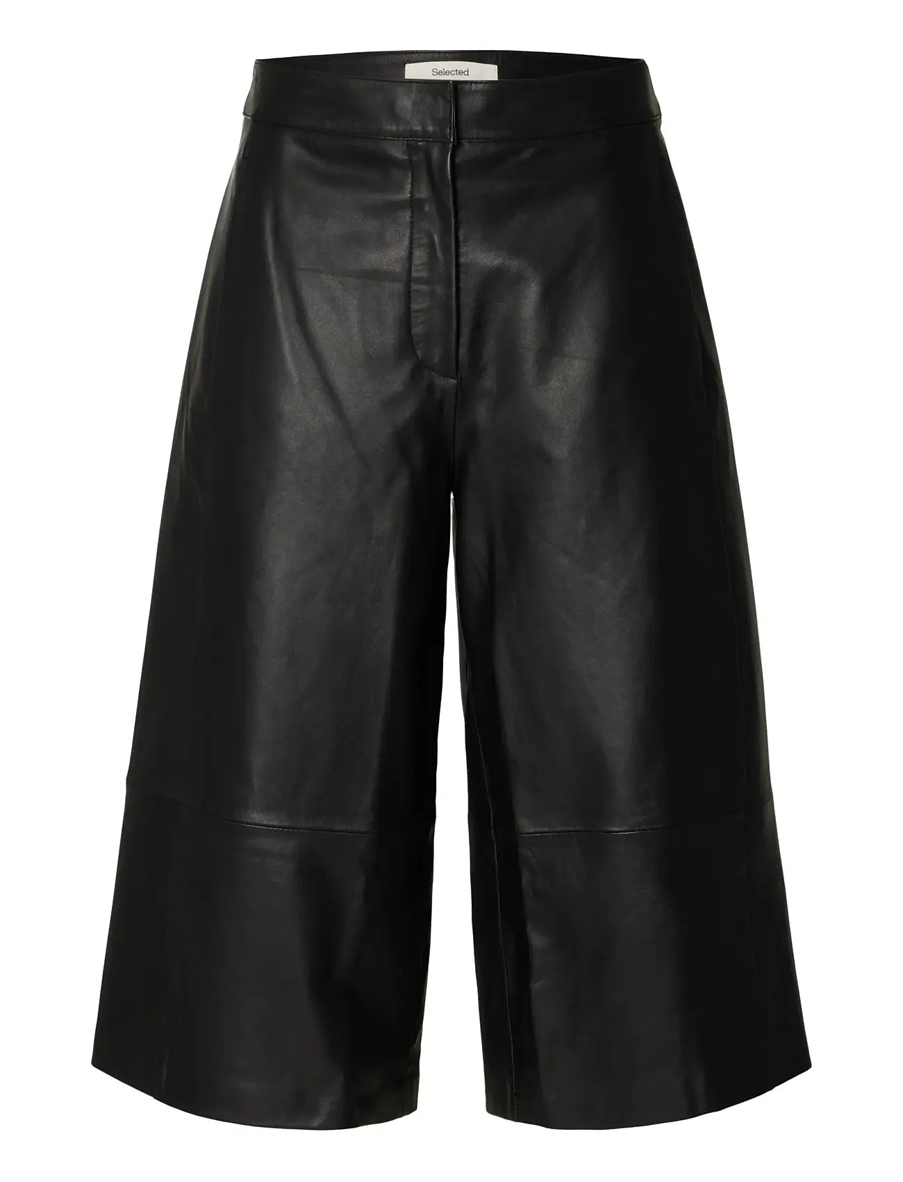 SELECTED Slfgigi Hw Leder Culottes Schwarz - 40 - Damen