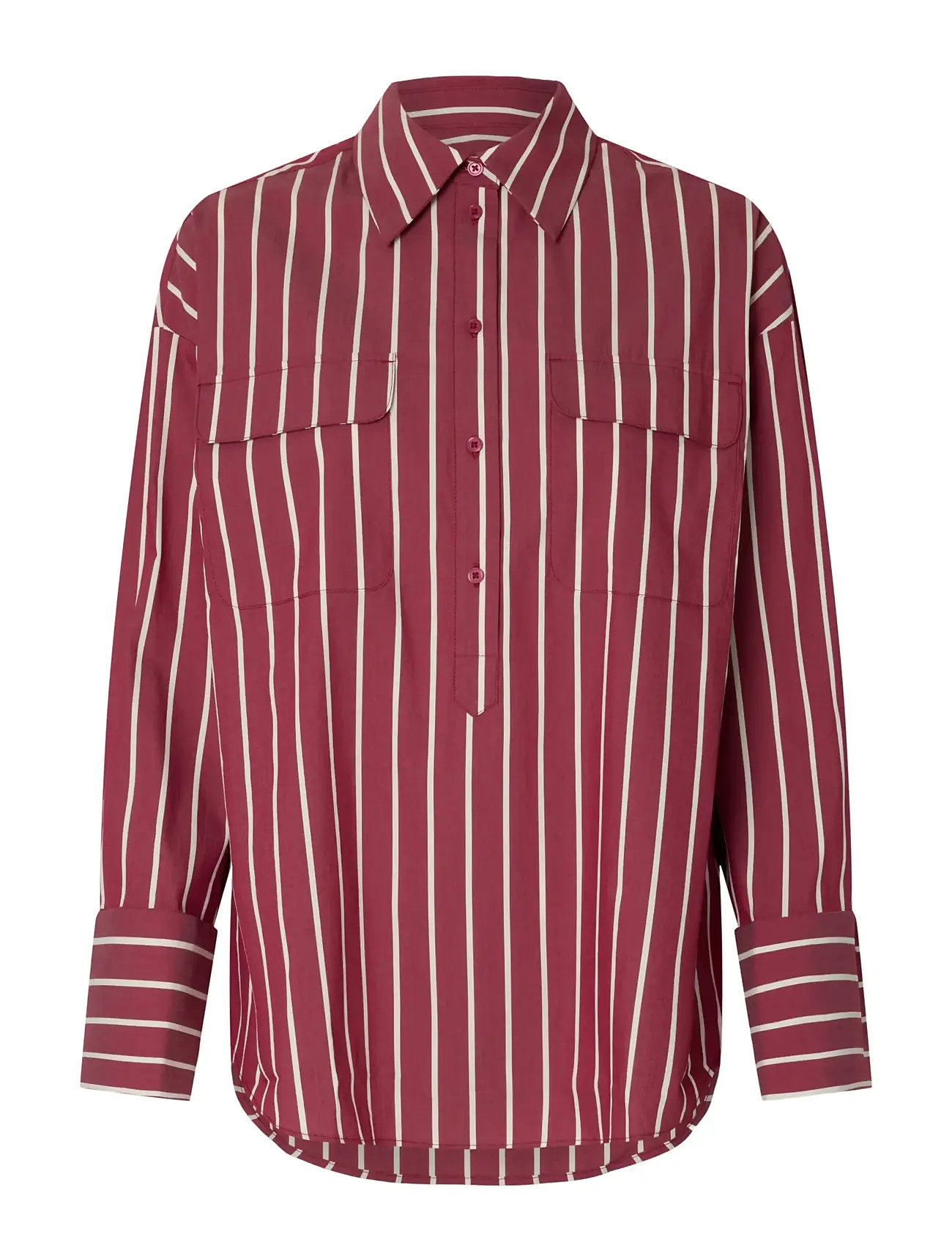 SELECTED Slfbea Oversize Ls Shirt B Burgundy - 38 - Damen