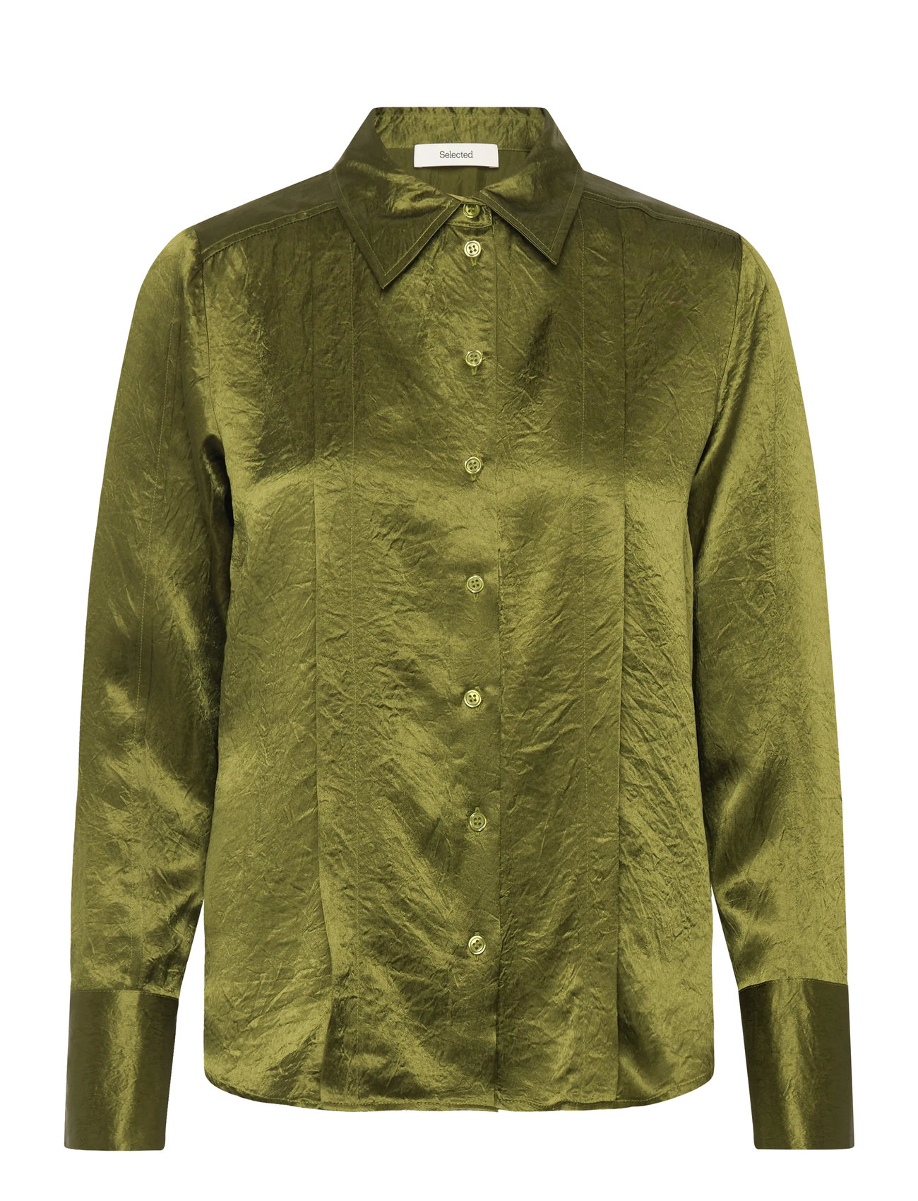 SELECTED Slfselene Ls Panel Shirt Ex Grün - 36 - Damen