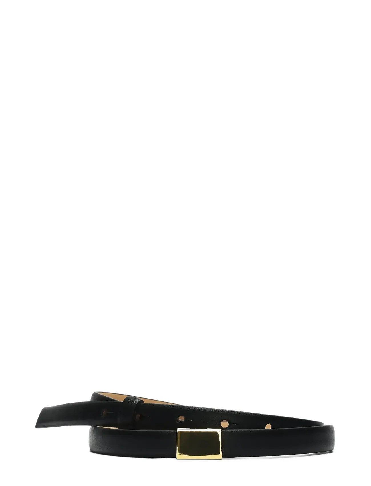SELECTED Slfbabeth Slim Leder Gürtel Schwarz - 75 - Damen