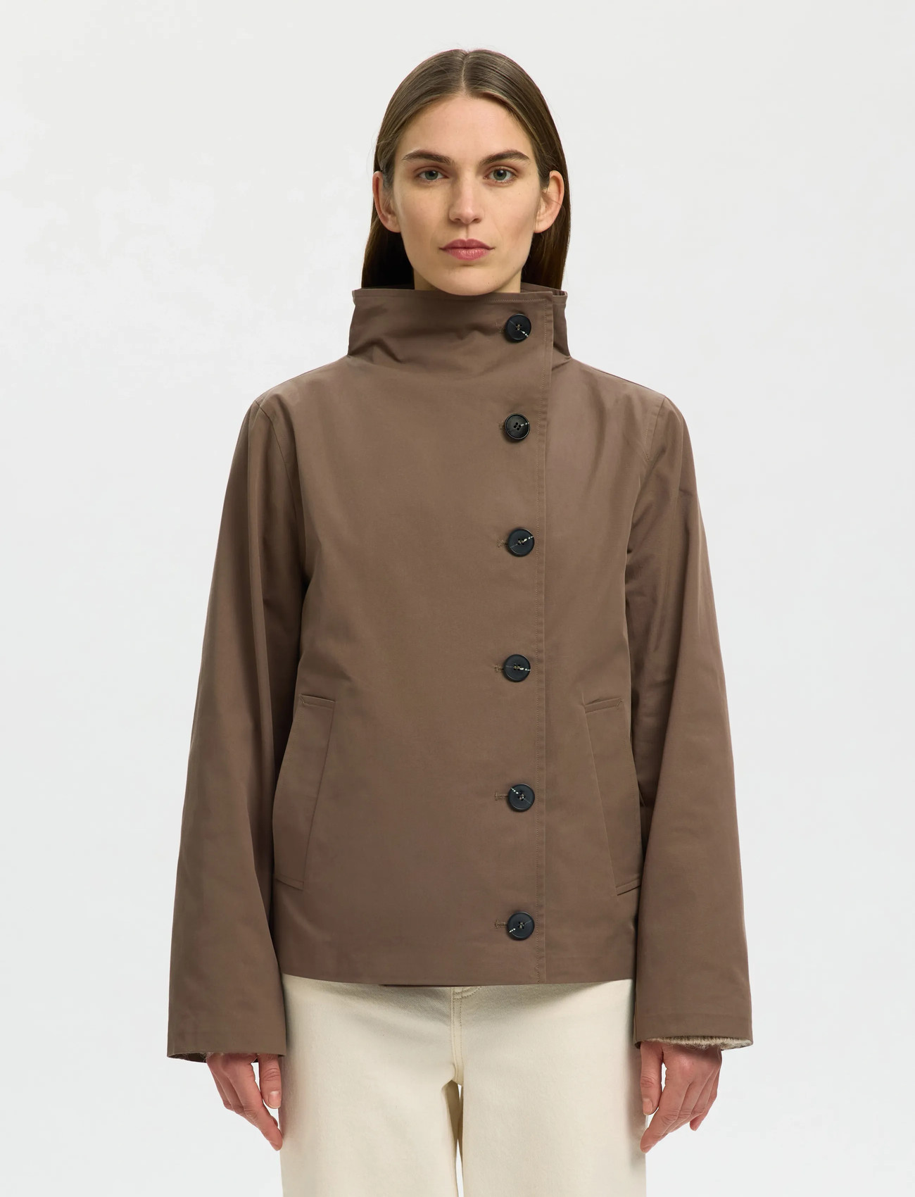 Selected Slfcilo-Zoe Jacket, 34, Brown, Jakker > Let Sommerjakke, Dame