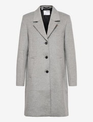 Selected Femme - SLFSASJA WOOL COAT BOOZT B - winter coats - light grey melange - 0