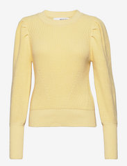 Selected Femme - SLFEMBER LS KNIT O-NECK M - tröjor - double cream - 0