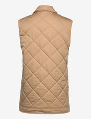 Selected Femme - SLFTINNA LONG QUILTED VEST - down- & padded jackets - tannin - 1