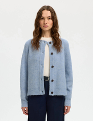 SELECTED FEMME Cardigan Corto Donna | Girocollo A Costine Largo | Maglia Morbida | Modello Slflulu LS Knit