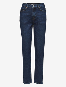 SLFAMY HW SLIM ROW BLUE JEANS U - slim jeans - dark blue denim