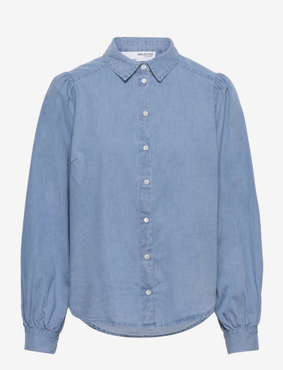 SLFTAMMY LS SHIRT - langærmede skjorter - light blue