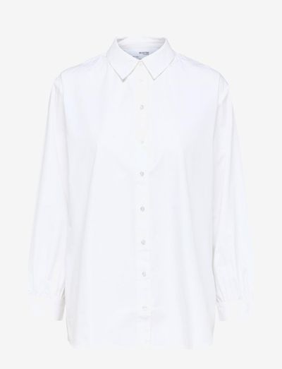 SLFREKA LS SHIRT W - denim shirts - bright white