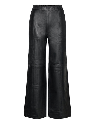 Selected Femme Slffianna Hw Wide Leather Pant – trousers – shop at Booztlet