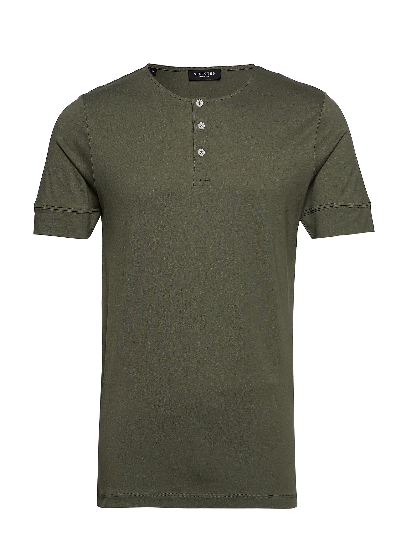 Selected Homme SLHAMOS SS SPLIT NECK TEE B Ögrönlar Selected Homme SLHAMOS SS SPLIT NECK TEE B Ögrönlar