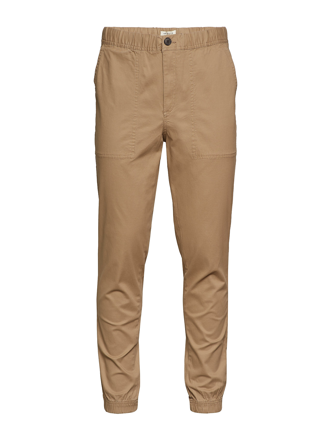 Selected Homme Slhslimtapered-Mateo Pants W Chinos Byxor Beige [Color: LEAD GRAY ][Sex: Men ][Sizes: S,M,L ]