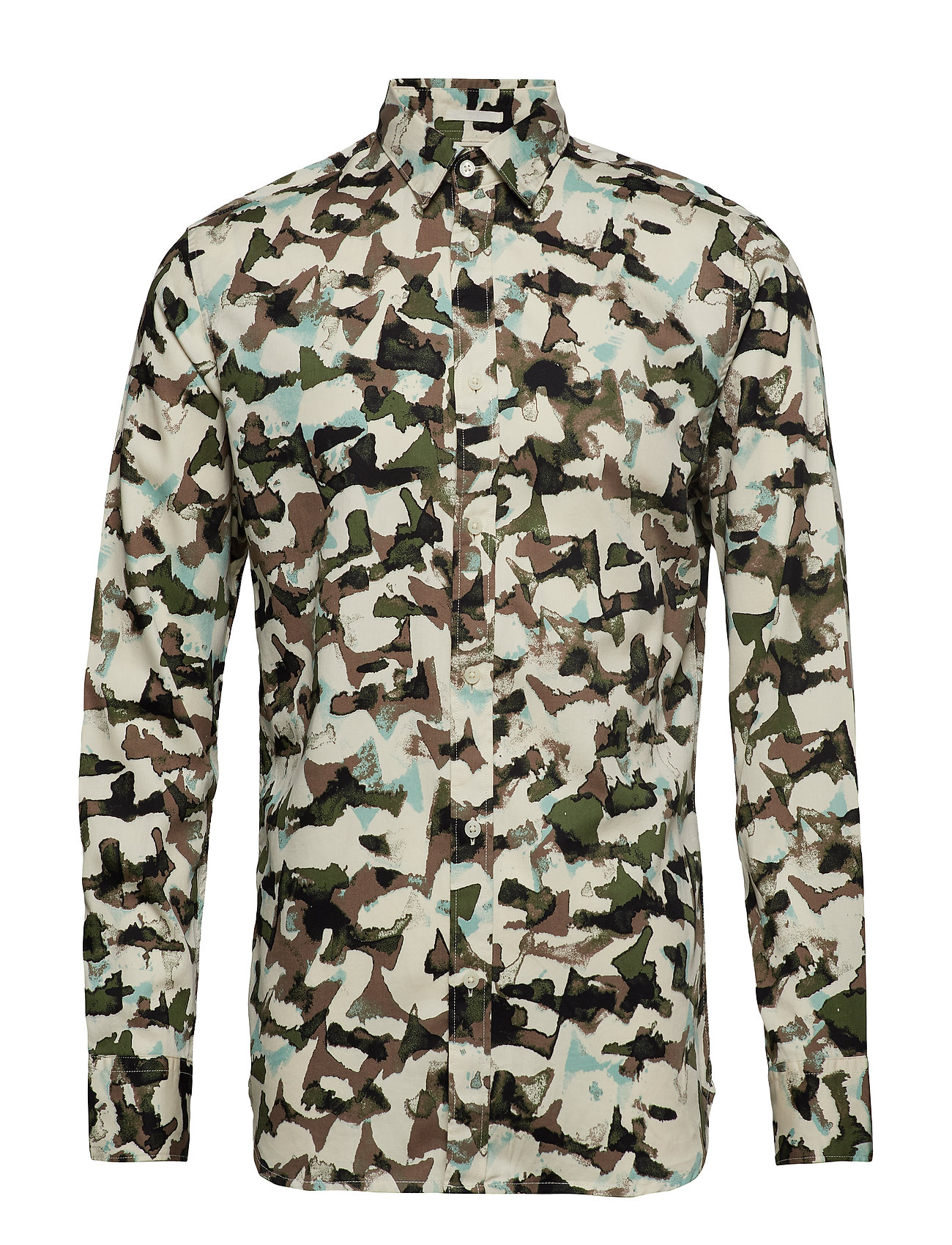 Selected Homme Slhslimbryson-Camo Shirt Ls Aop W Skjorta Casual Multi/mönstrad [Color: SEA TURTLE ][Sex: Men ][Sizes: S,M,L,XL ]