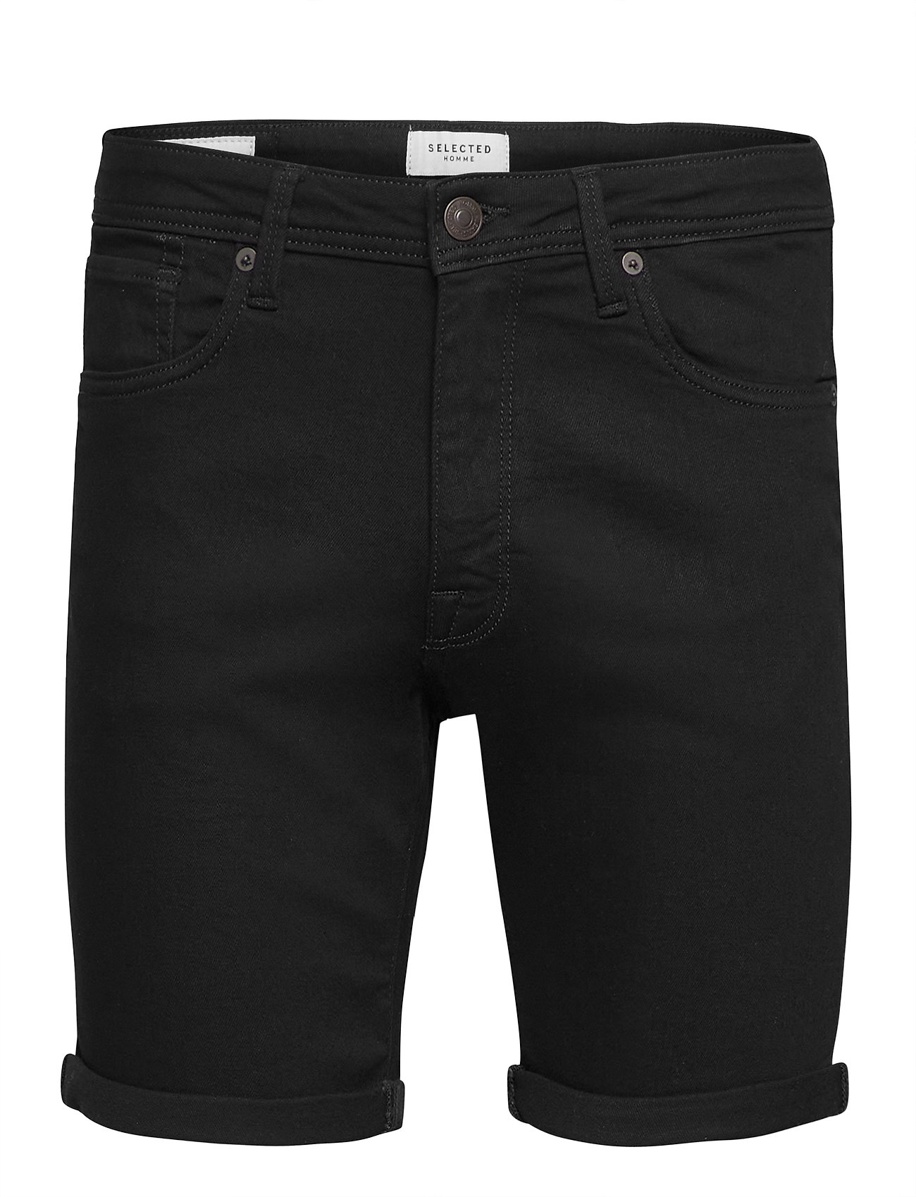 Selected Homme - SLHALEX 332 BLCK SU-ST DNM SHORTS U - denim shorts - black denim - 0