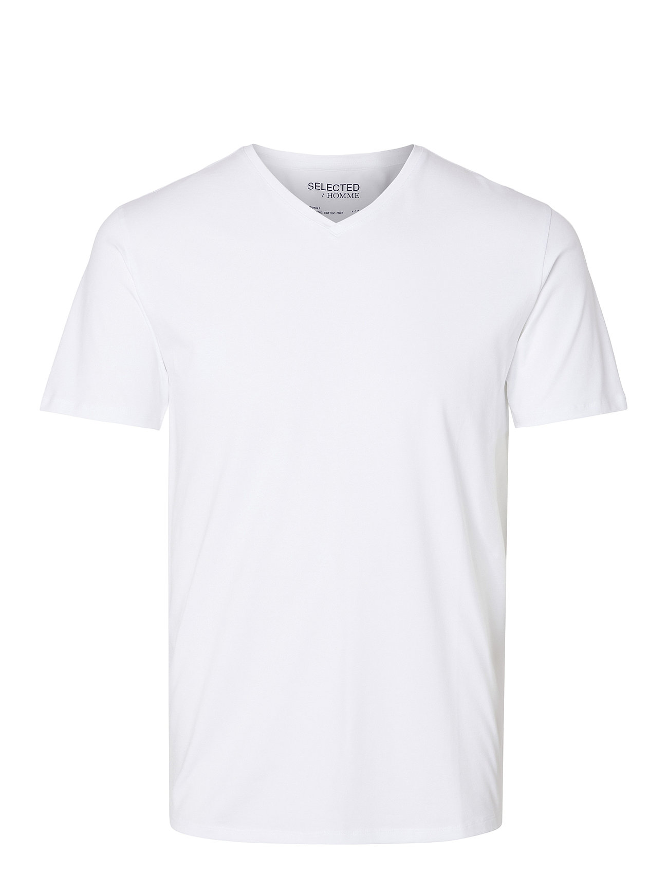 Slhnewpima Ss V-Neck Tee Noos White Selected Homme