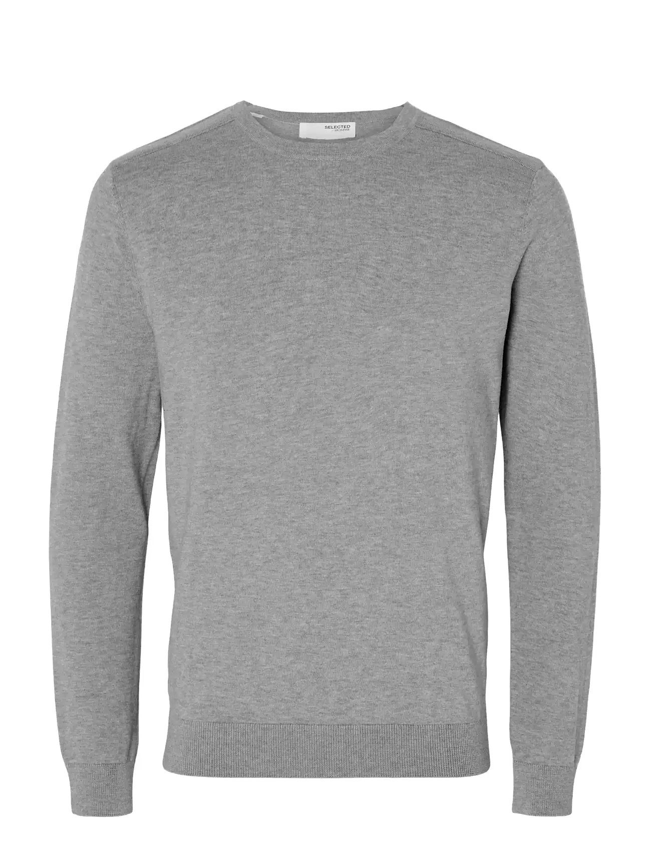 Slhberg Crew Neck Noos Grey Selected Homme