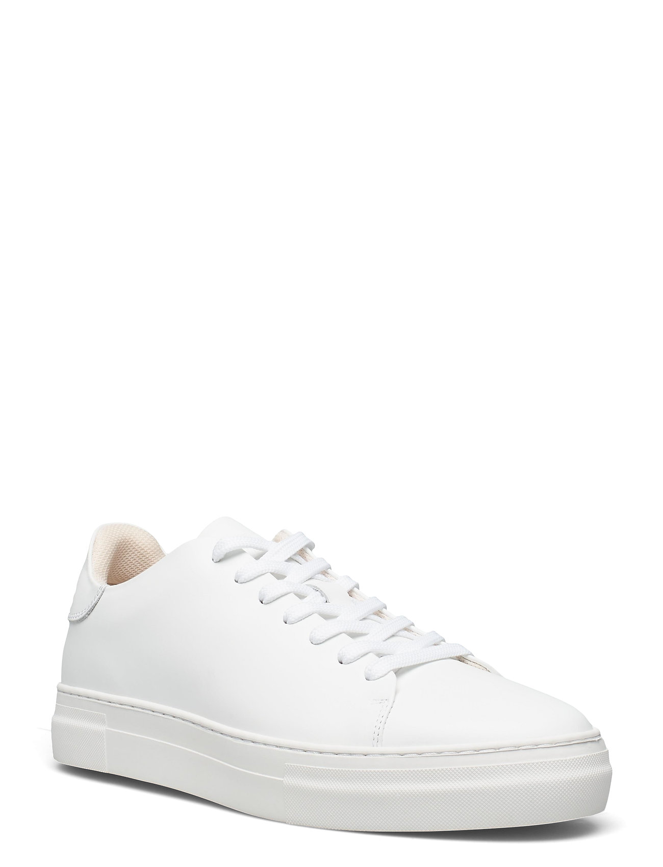 Slhdavid Chunky Leather Sneaker Noos O Låga Sneakers White Selected Homme