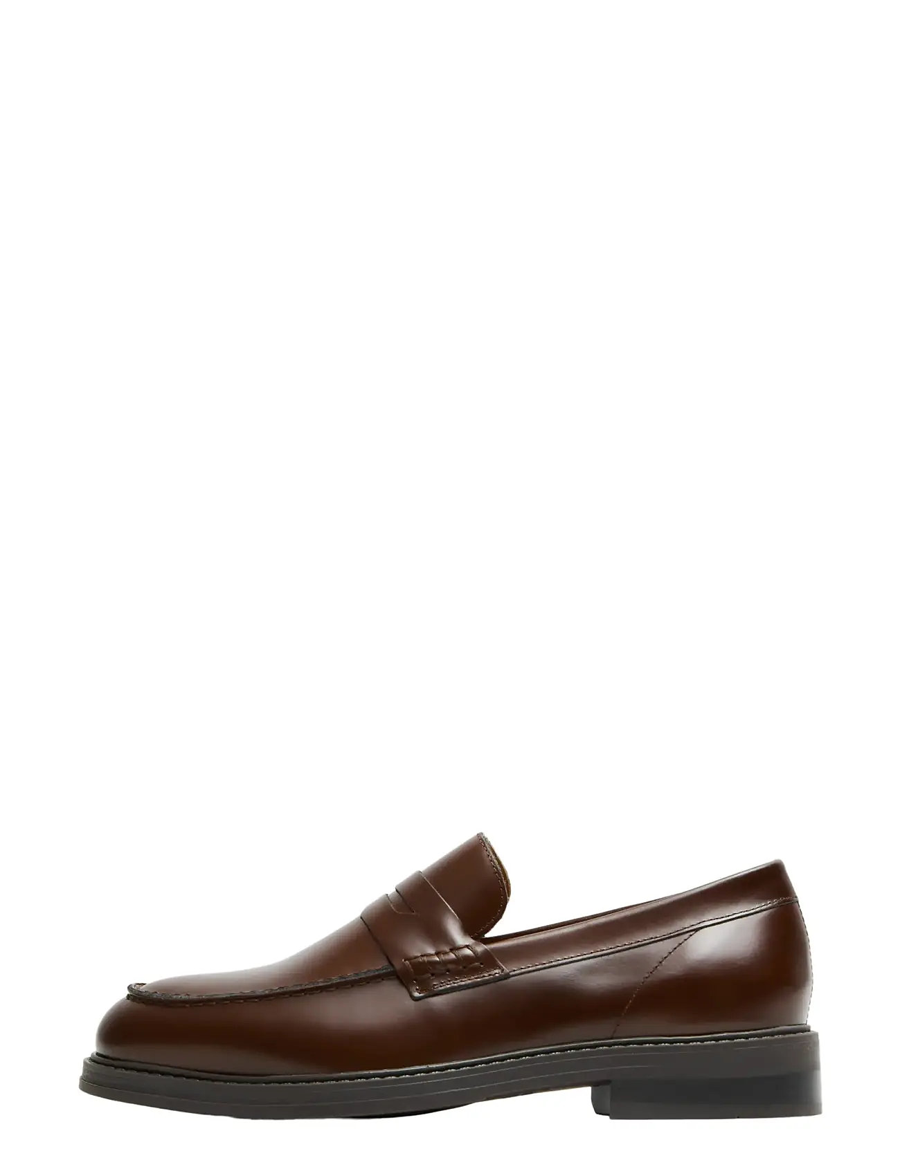 SELECTED Slmblake Leder Penny Loafer Braun - 41 - Herren