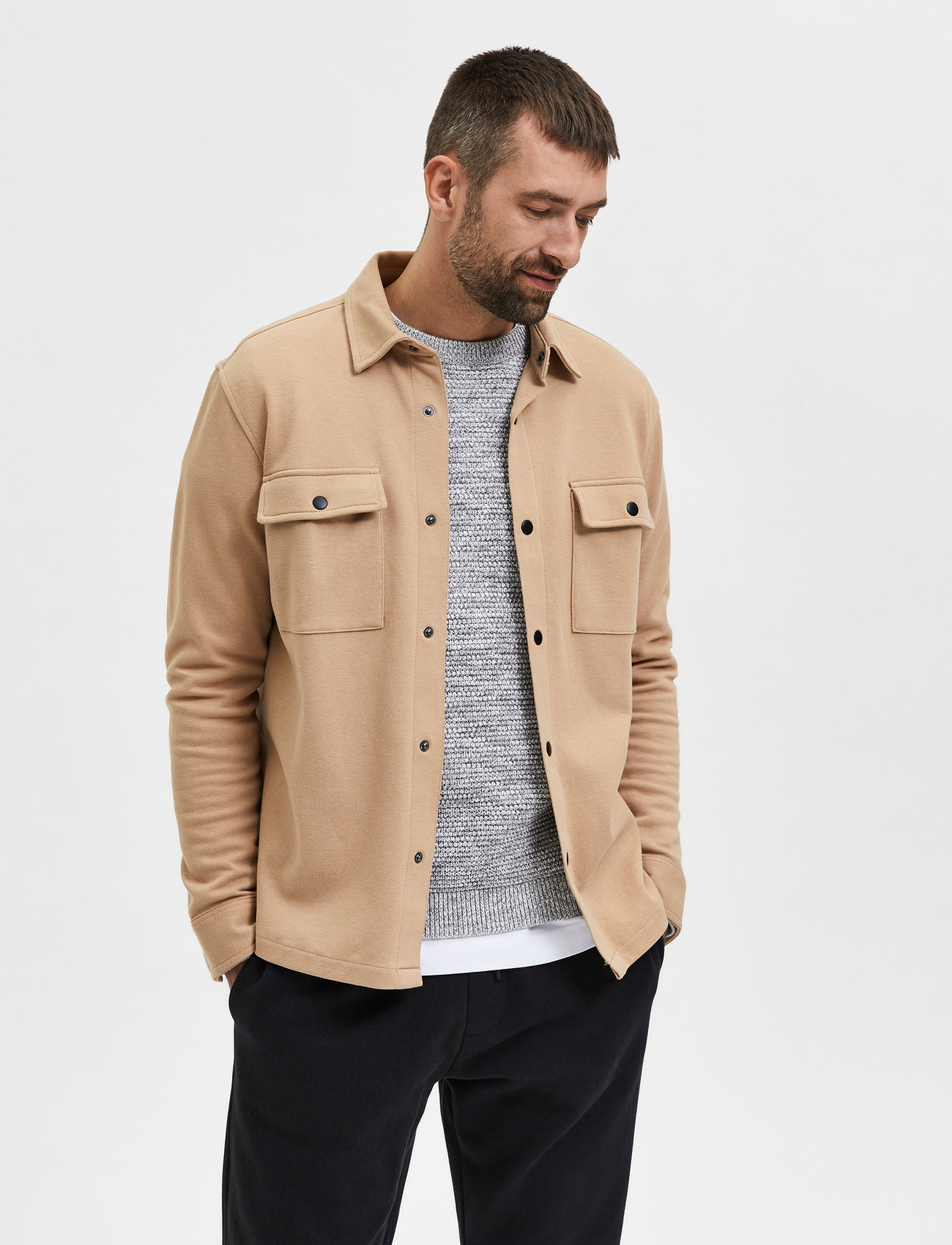 Selected Homme Slhjackie Sweat Jacket Noos (Incense/Beige) - 899 kr ...