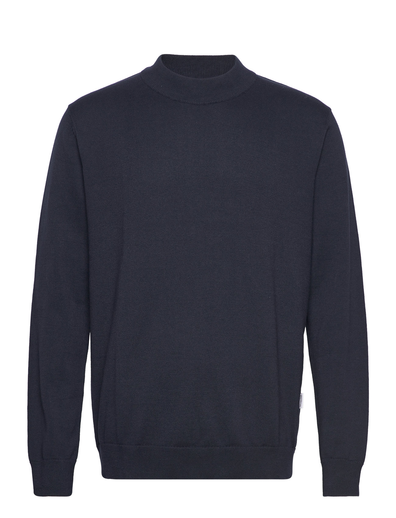 Slhrobert Ls Knit Mock Neck Navy Selected Homme