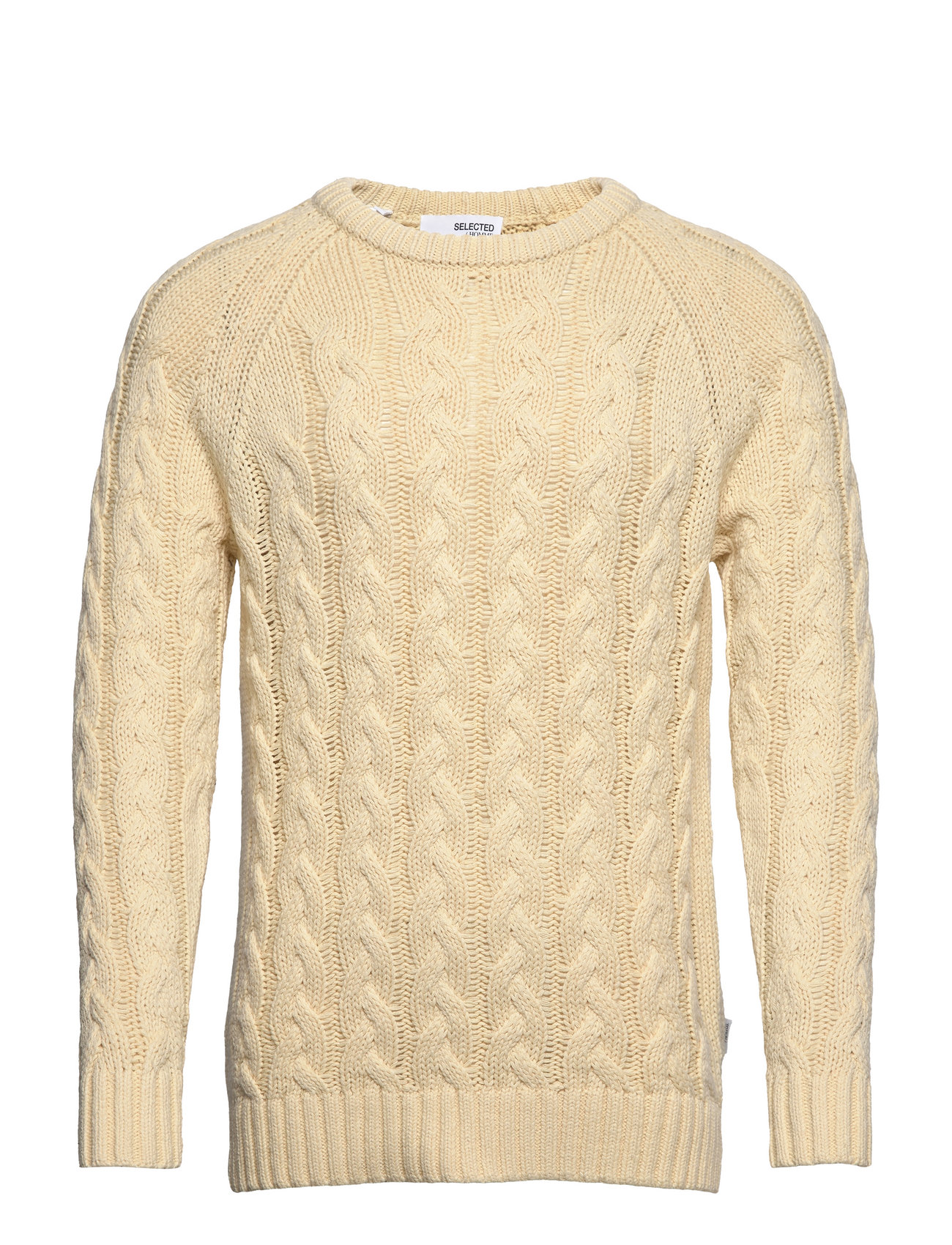Selected Homme Slhbill Ls Knit Cable Crew Neck W - Knitted Round Necks ...
