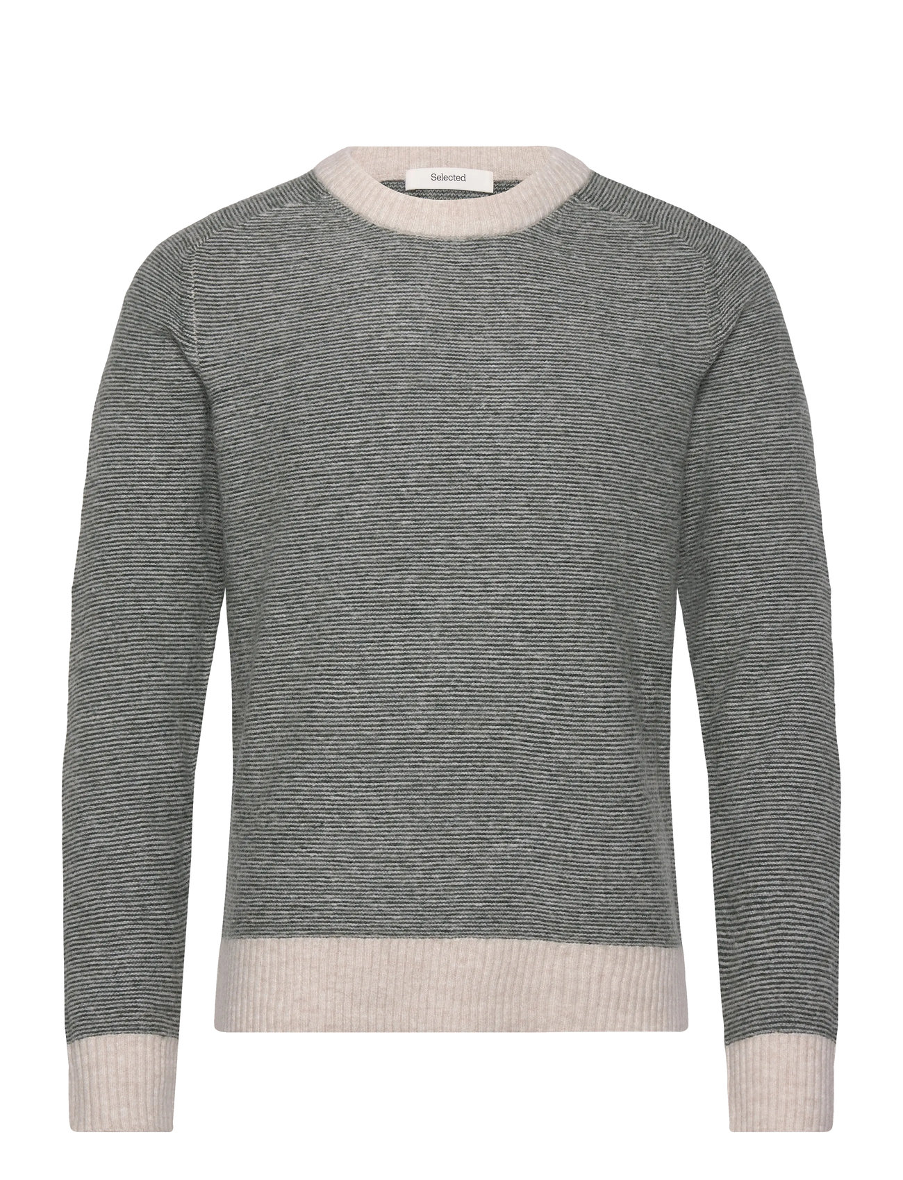 SELECTED Slmrai Ls Knit Crew Neck Noos Grau - XL - Herren