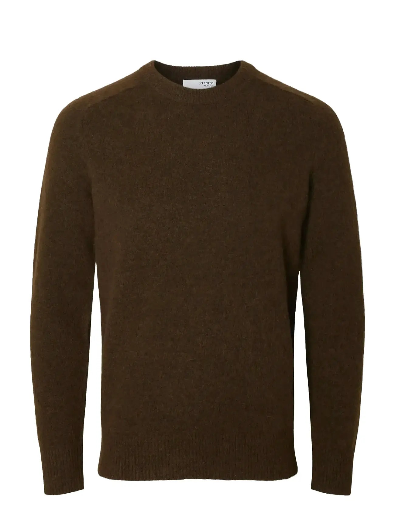 SELECTED Slmrai Ls Knit Crew Neck Noos Braun - XXL - Herren