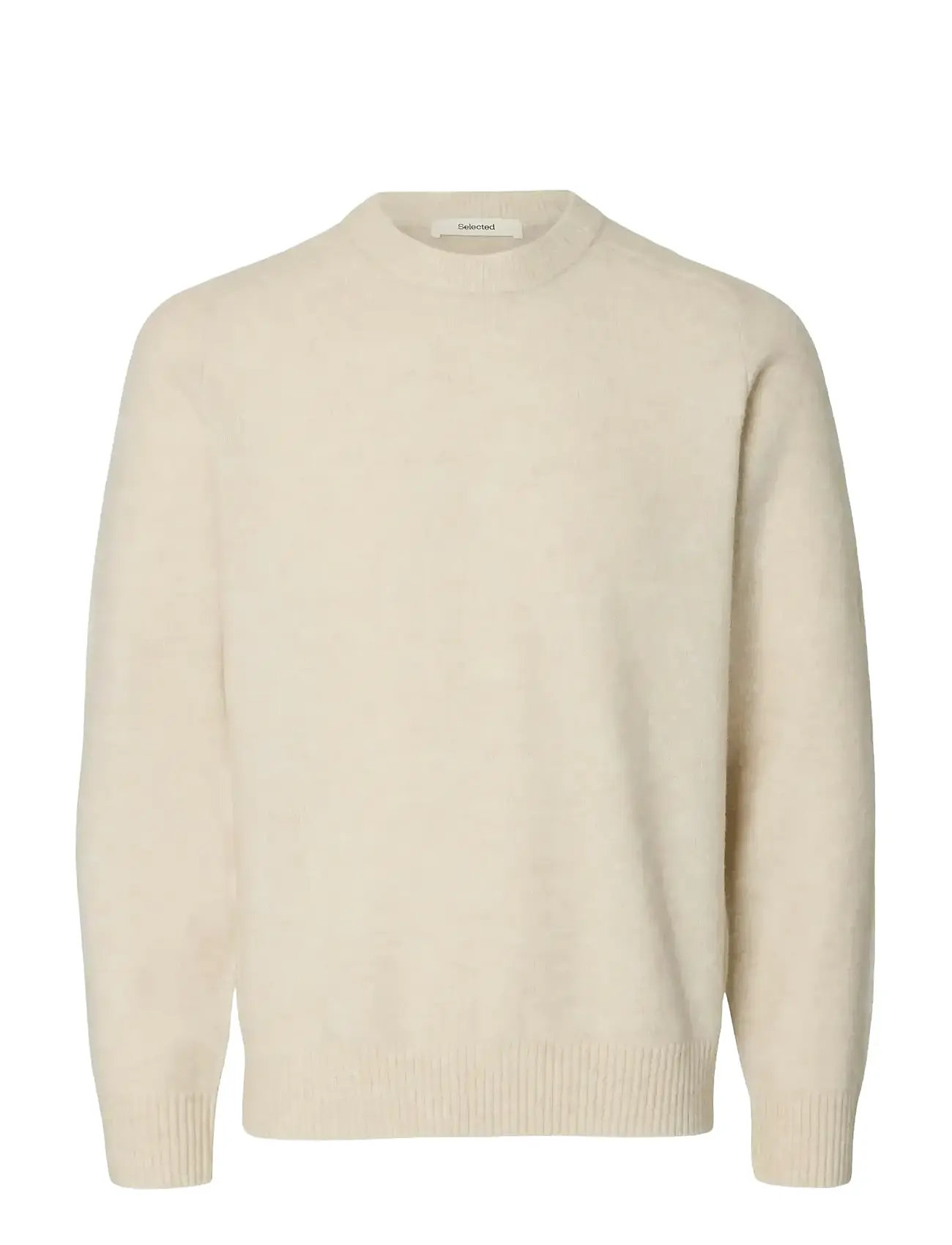 SELECTED Slmrai Ls Knit Crew Neck Noos Cream - XXL - Herren