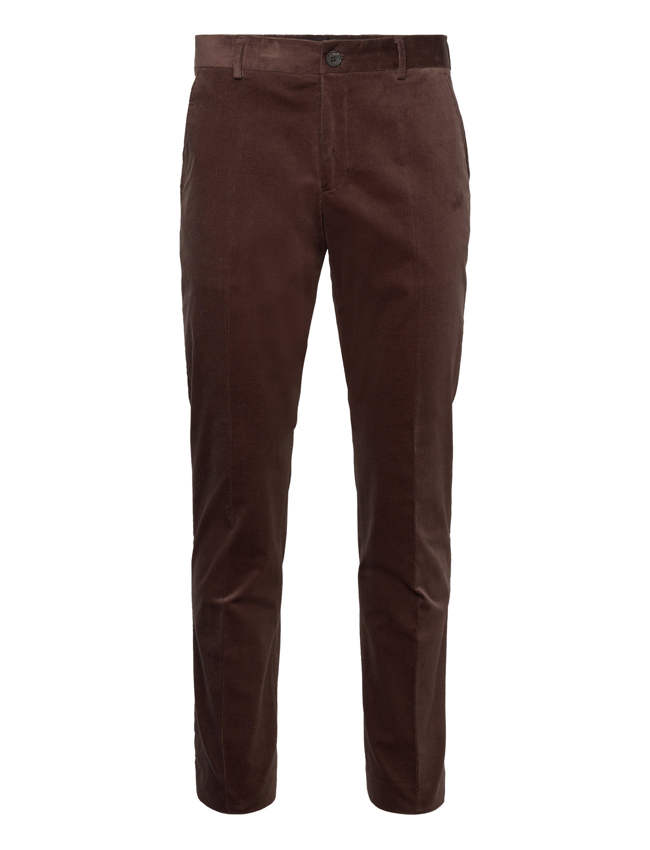 Slhslim-Oakland Cord Trs B Bottoms Trousers Chinos Brown Selected Homme
