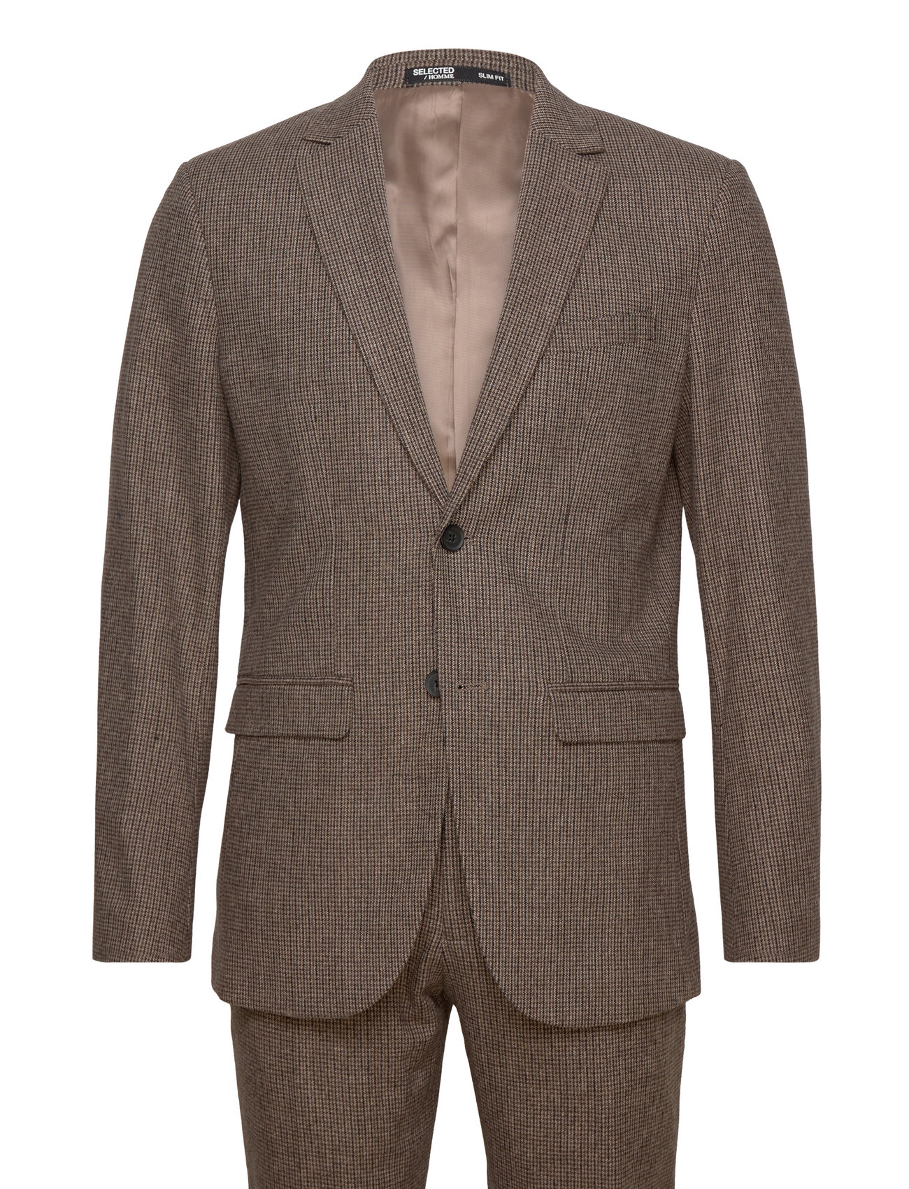 Slhslim-Adrian Suit B Brown Selected Homme