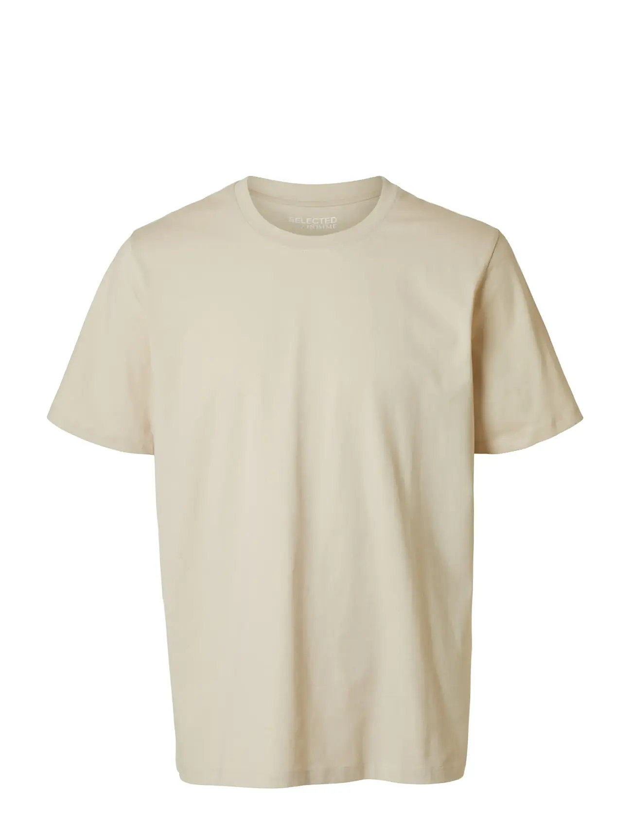 SELECTED Slmaspen Ss O-Neck Tee Noos Cream - L - Herren