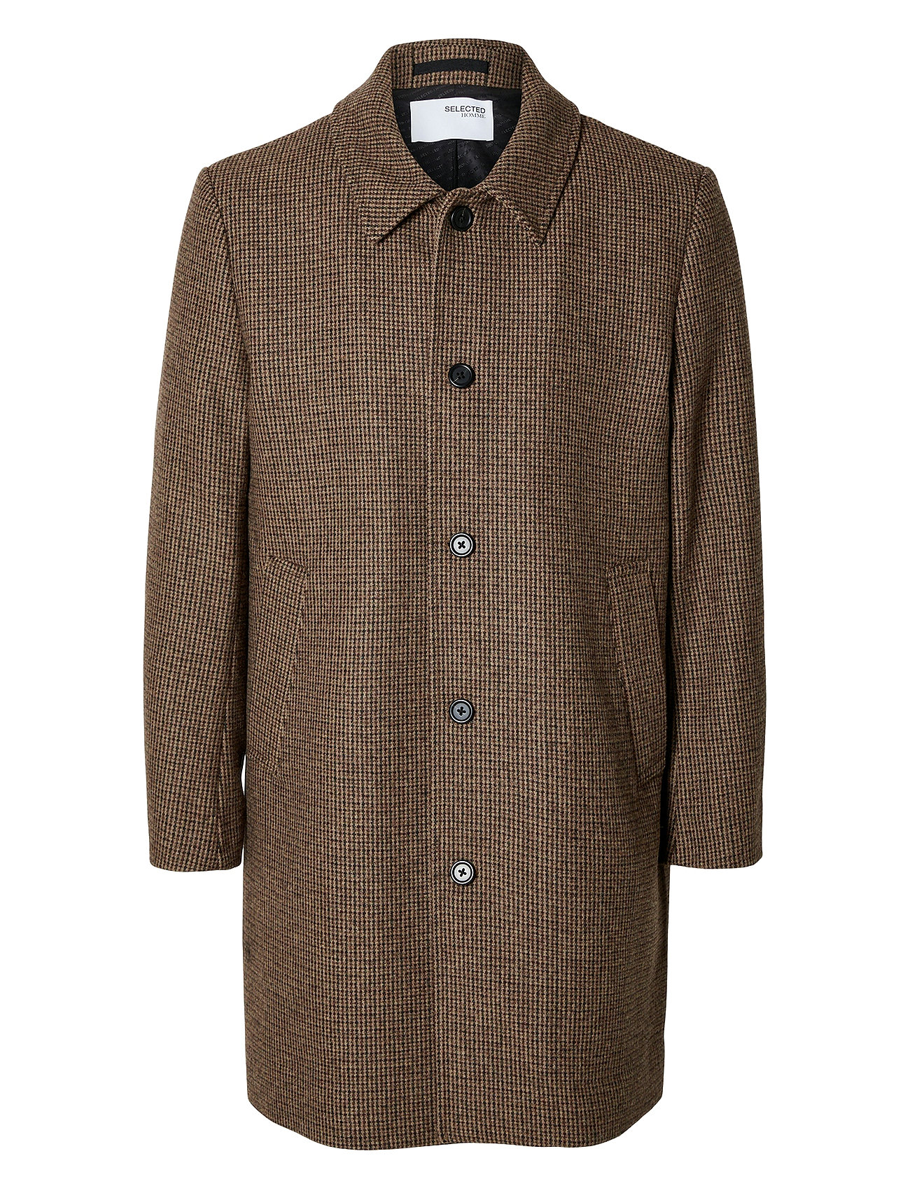 Slharchive Car Coat Noos Tynd Frakke Brown Selected Homme